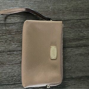Michael Kors Tan Leather Wristlet